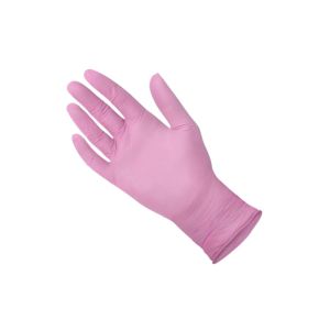 GANT NITRILE non poudré rose  boite de 100 Taille XL