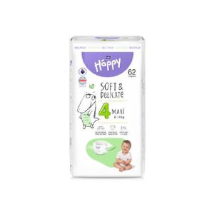 COUCHE BEBE à scratch BBHappy Soft&Delicate Maxi T4 8-14kg 64 x5 sacs