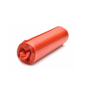 SAC POUBELLE A SOUFFLETS PEBD rouge 110L 45µ 700x1050 25 x8 rouleaux