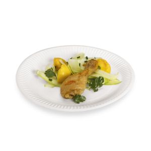 ASSIETTE RONDOPACK ronde blanche en carton diamètre 23CM 100x 10 sachets