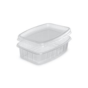 BARQUETTE PACKCHALEUR micro- ondable translucide couvercle 300CC 25x 20 sachets