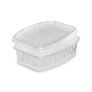 BARQUETTE PACKCHALEUR micro- ondable translucide couvercle 900CC 25x 8 sachets
