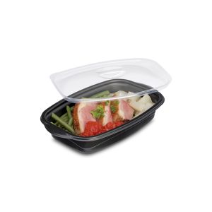 BOITE MARMIPACK noire plat chaud avec couvercle 500CC 25x 8 sachets