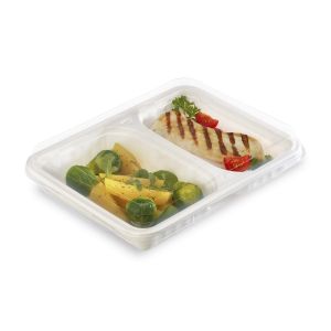 PLATEAU SELFIPACK mini blanc scellable 2 compartiments 100x 4 sachets
