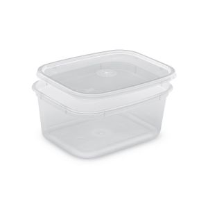 BOITE COUVERCLE PRESTIPACK translucide plat chaud 900CC 50x 6 sachets