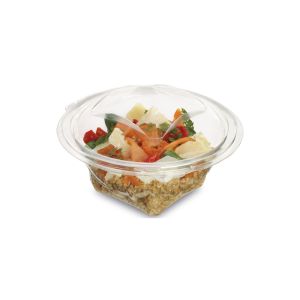 BOL SALADE COUVERCLE SEKIPACK cristal plat froid 370CC 50x 6 sachets