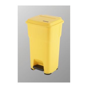 POUBELLE A PEDALE HERA jaune 60L