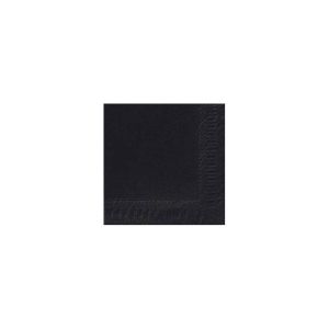 SERVIETTE OUATE noire 2 plis 40x40CM 125 x 10 paquets