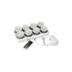 MINI LAMPES A LED multicolores blanc translucide 48x50MM x8