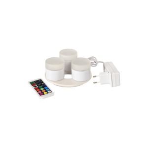MINI LAMPES A LED multicolores blanc translucide 48x50MM x3