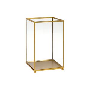 BOUGEOIR en métal et verre noble or 220x140MM x2
