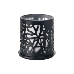 BOUGEOIR TWINE en métal noir 75x75MM x8