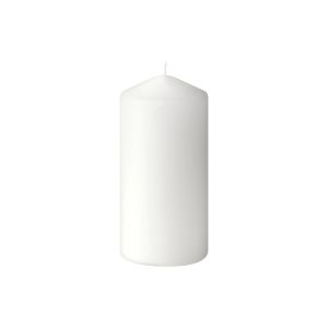 BOUGIE CYLINDRE mat blanche 150x70MM 50 heures 6 x 2 paquets