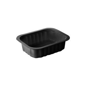 BARQUETTE PP noire 1 compartiment 0,35L 138x114x35MM x300