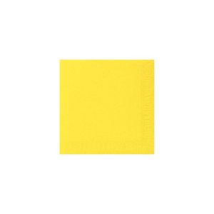 SERVIETTE OUATE jaune 3 plis 33x33CM 50 x 10 paquets