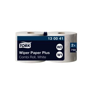 PAPIER D'ESSUYAGE PLUS W1/W2 COMBI ROLL 255M blanc 2 plis 750 feuilles x2