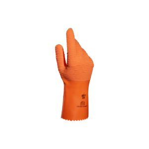 GANT HARPON 321 orange latex préhension objets lourds glissants T.7 la paire