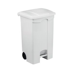 CONTENEUR CONTITOP mobile pédale plastique blanc 90L