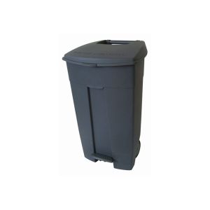 CONTENEUR CONTIPLAST mobile à pédale plastique gris 120L