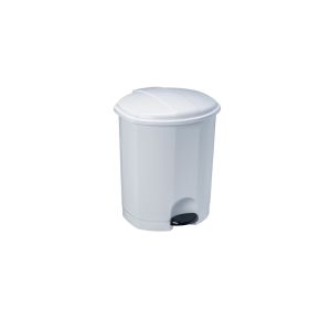 POUBELLE ESA à pédale plastique blanc 11L