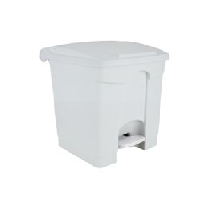 CONTENEUR CONTITOP mobile pédale plastique blanc 30L