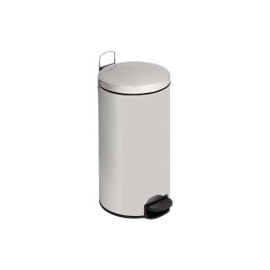 POUBELLE BIN PLUS à pédal acier inox brillant 30L