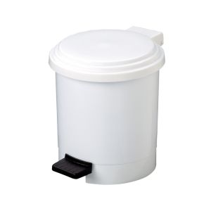 POUBELLE RUF à pédale plastique blanc 6L