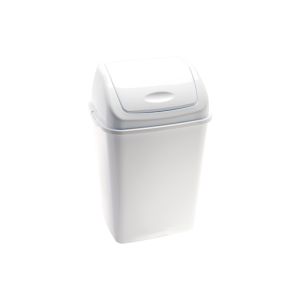 POUBELLE RIF BASIC plasti blanc couvercle basculant 35L