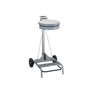 SUPPORT SAC CONTIMOBILE mobile à pédale acier gris 110L