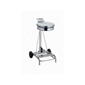 SUPPORT SAC CONTIMOBILE mobile à pédale acier inox brillant 110L