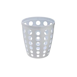 CORBEILLE BASKET à papier perforée blanche 12L