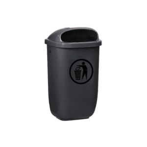 CORBEILLE CLASSIC HDPE grise 50L