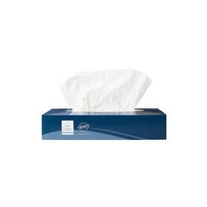 MOUCHOIR BOITE RECTANGLE blanc 2 plis lisses 19.7x20cm 100 formats x40
