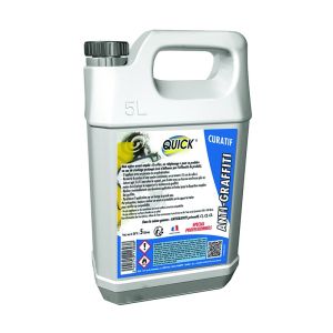 QUICK ANTI-GRAFFITI CURATIF sur toutes surfaces lisses ou poreuses 5L