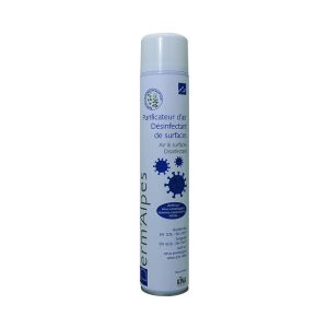 DESINFECTANT + air et surf Derm'Alpes actif sur virus envel 0.75Lx3
