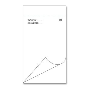 BLOC COMMANDE MAITRE D'HOTEL autocopiant blanc 95x170MM dupli 50 2 10x5 paquets