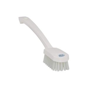 BROSSE A MAIN manche long blanche fibre médium 260MM