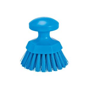 BROSSE RONDE SOLEIL bleue fibre dure diamètre 110MM