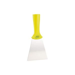 GRATTOIR lame inox à pas de vis jaune 100MM