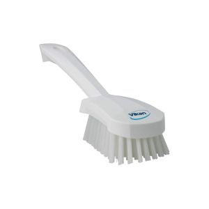 BROSSE A MAIN manche court blanche fibre dure 270MM