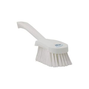 BROSSE A MAIN manche court blanche fibre souple fleuré 270MM