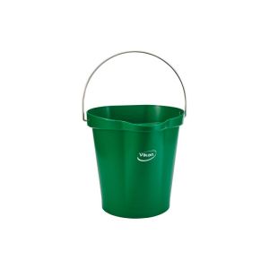 SEAU alimentaire gradué avec bec verseur vert 12L