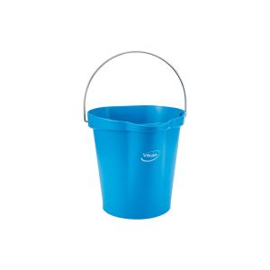 SEAU alimentaire gradué avec bec verseur bleu 12L