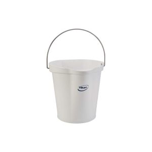 SEAU alimentaire gradué avec bec verseur blanc 12L