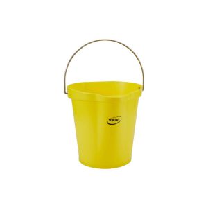 SEAU alimentaire gradué avec bec verseur jaune 12L