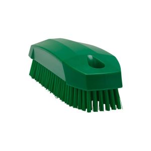 BROSSE A ONGLES verte fibre dure 130MM