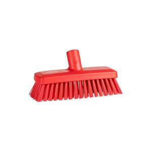 BROSSE SOL/MUR rouge fibres dures 22.5CM