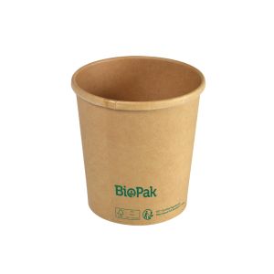 BOL RONDA SHORT kraft rond 9.7x9.7x10CM 480ML 25 x 16 paquets = 400