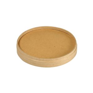 COUVERCLE RONDA SHORT kraft pour bol rond 480ML 25 x 16 paquets = 400