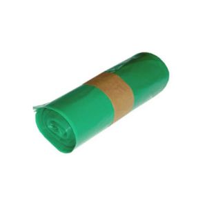 SAC POUBELLE A SOUFFLETS PEBD vert 50L 30µ 0,68x0,75M 25 x 8 rouleaux